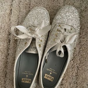 Kate Spade glitter sneakers bridal keds